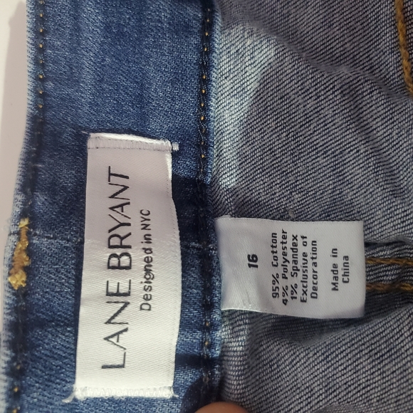 Lane bryant pearl denim jean short plus size 16 - Picture 3 of 4